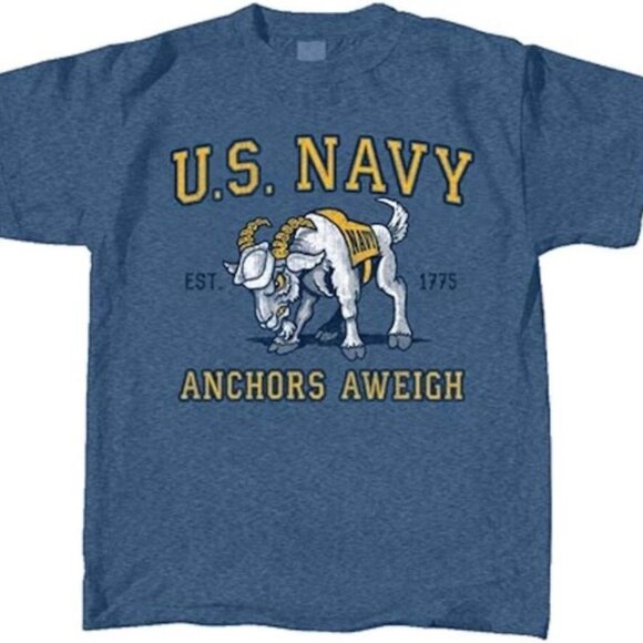 Joe Blow's T's Kids U.S. Navy Mascot - Anchors Aweigh Est. 1775 Youth T-Shirt - Picture 1 of 1